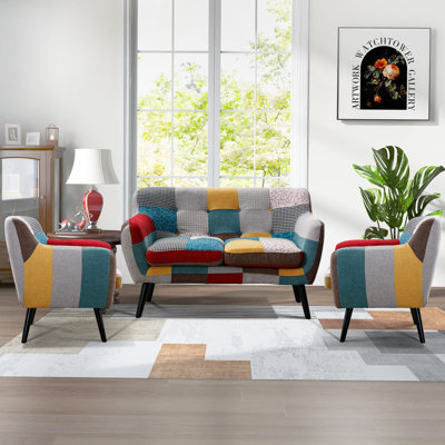 George Oliver Joyan 3 - Piece Fashion Retro Living Room Set